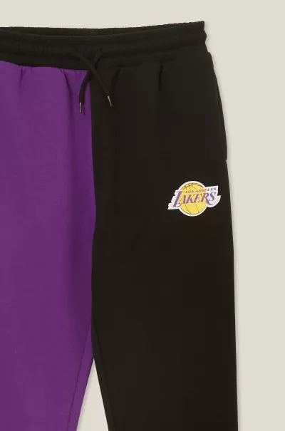 Clean Lcn Nba Purple/Lakers Colour Block Sweatshirts & Sweatpants License Super Slouch Trackpant Boys 2-14 Cotton On