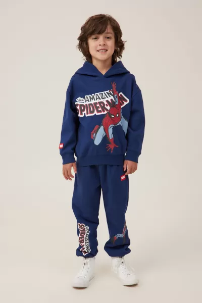 Seamless Lcn Mar In The Navy/Spiderman Amazing Cotton On Sweatshirts & Sweatpants Boys 2-14 License Emerson Hoodie
