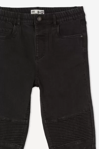 Burleigh Black Boys 2-14 Pants & Jeans Discount Cotton On Super Skinny Fit Moto Jean