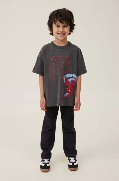 License Drop Shoulder Short Sleeve Tee Lcn Mar Phantom/Spiderman Amazing Tops & T-Shirts Tested Boys 2-14 Cotton On