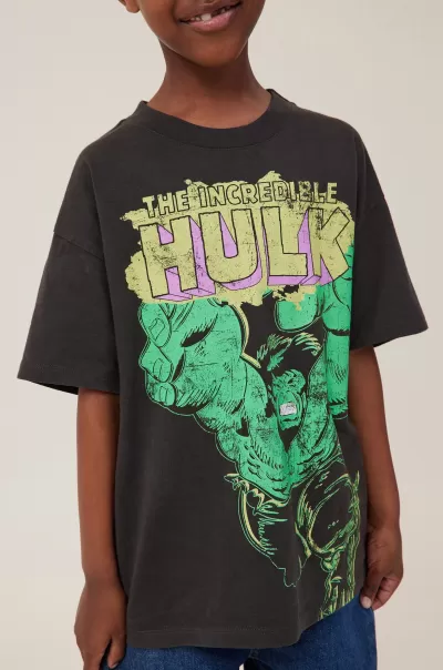 Tops & T-Shirts Purchase Boys 2-14 Lcn Mar Phantom/Incredible Hulk Cotton On License Drop Shoulder Short Sleeve Tee