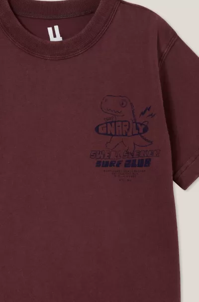 Cotton On Tops & T-Shirts Boys 2-14 Jonny Short Sleeve Print Tee Practical Crushed Berry/Gnarly