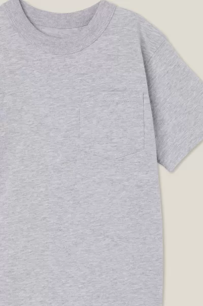 The Essential Short Sleeve Tee Boys 2-14 Cotton On Fog Grey Marle Tops & T-Shirts Fire Sale