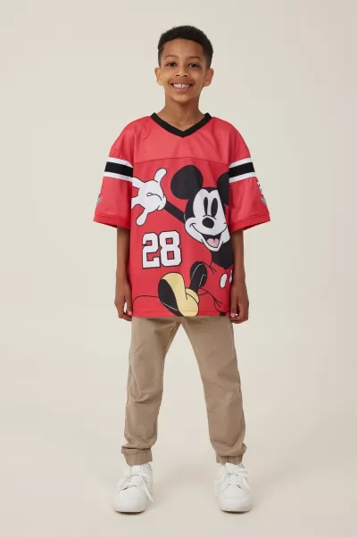 Cotton On Discount Tops & T-Shirts Lcn Dis Red 28/Mickey Boys 2-14 License Oversized Football Jersey
