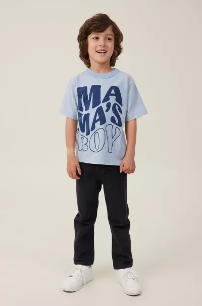 Jonny Short Sleeve Print Tee Cotton On Online Dusty Blue/Mama S Boy Boys 2-14 Tops & T-Shirts