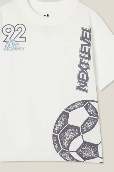 Lowest Price Guarantee Tops & T-Shirts Jonny Short Sleeve Print Tee Cotton On Vanilla/Next Level Soccer Boys 2-14
