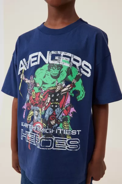 Lcn Mar In The Navy/The Avengers Heroes License Drop Shoulder Short Sleeve Tee Cotton On Boys 2-14 Tops & T-Shirts High-Quality