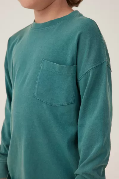 Boys 2-14 Cotton On Review Turtle Green Tops & T-Shirts The Essential Long Sleeve Tee