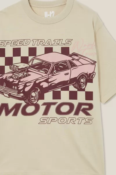 Rainy Day/Motor Sports Deal Tops & T-Shirts Boys 2-14 Cotton On Jono Short Sleeve Print Tee