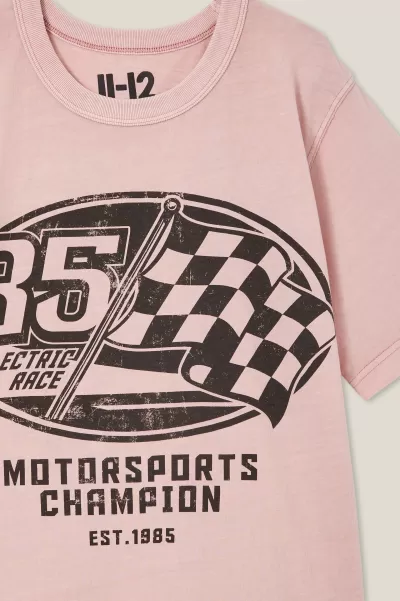 Budget-Friendly Jono Short Sleeve Print Tee Zephyr/85 Motorsports Champion Cotton On Boys 2-14 Tops & T-Shirts